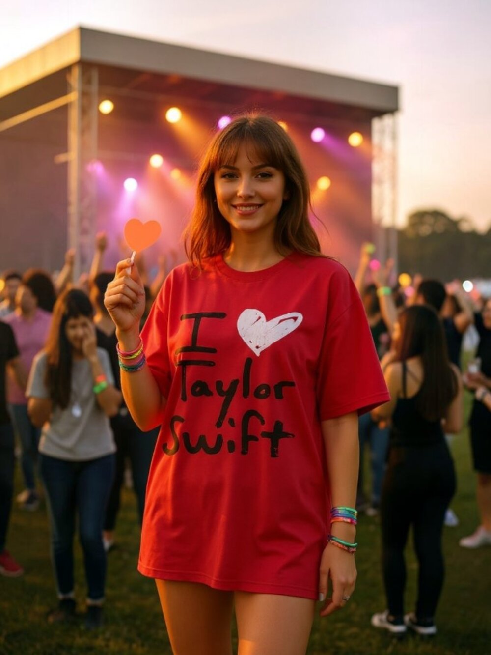Taylor Swift Official 1989 World Tour Graphic Tee Shirt Size Large Red Gildan